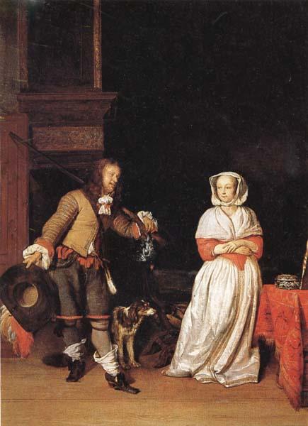 Gabriel Metsu A Lady and a Cavalier oil painting picture